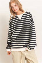 Striped Long Sleeve Pullover