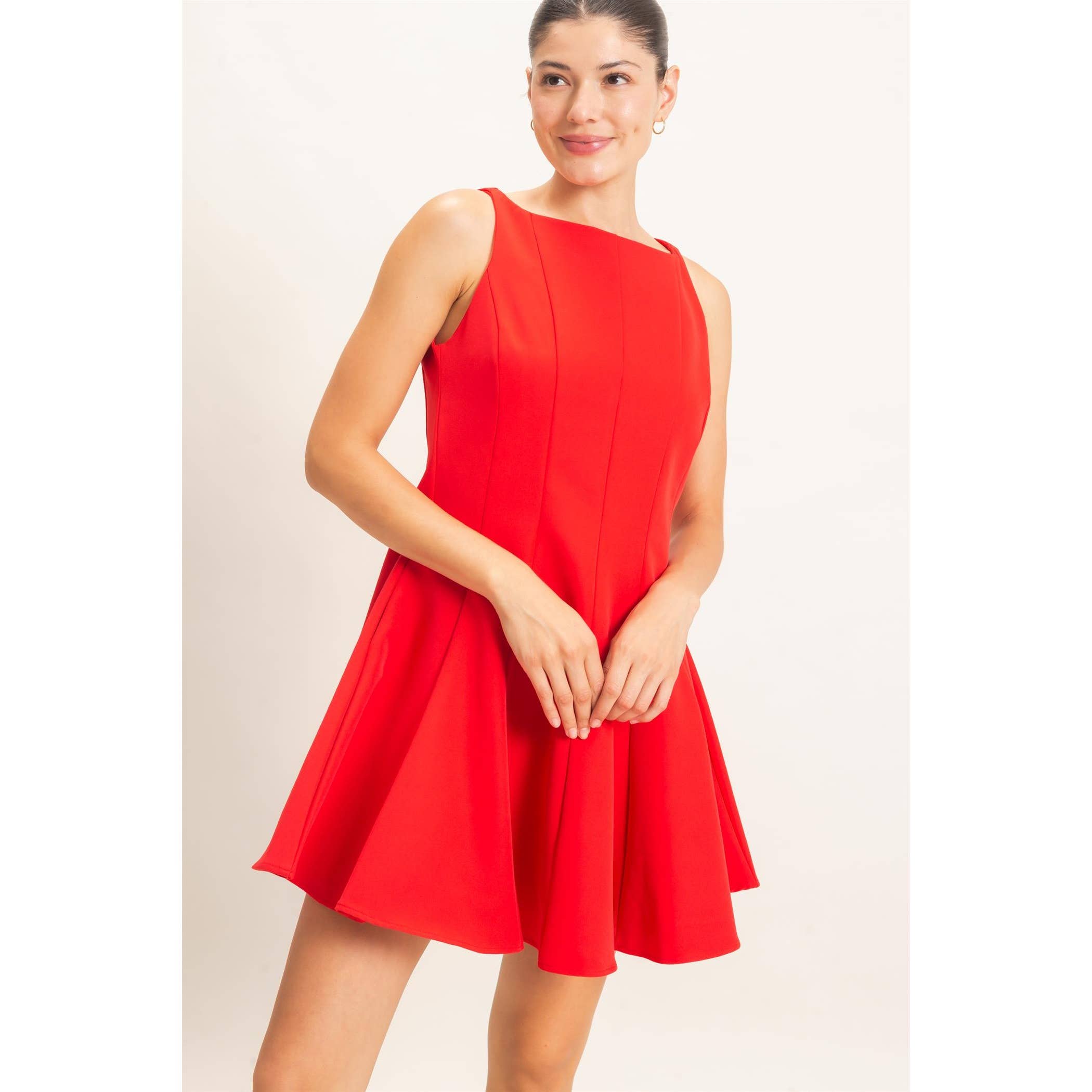 Sleeveless Fit And Flare Dress
