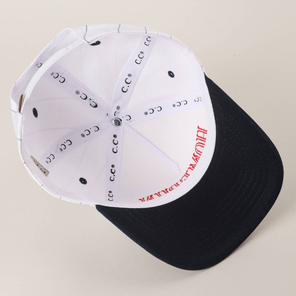 HOMERUN Pinstripe Embroidered Trucker Hat