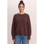 Ribbed Crew Neck Sweater