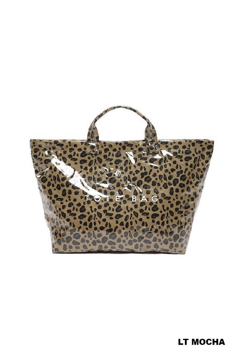 Leopard Print Pvc The Tote Bag