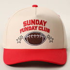 SUNDAY FUNDAY CLUB Embroidered Football Two-Tone Trucker Hat