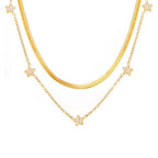 18K STAINLESS STEEL TARNISH FREE LAYERED NECKLACE | 40NK9686