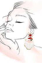 SANTA CLAUSE BEADED EARRINGS