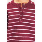 Stripe Henley Sweater