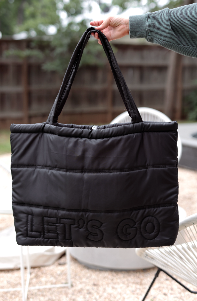 Puffer Tote – Carry All Let's Go – Midnight / Black