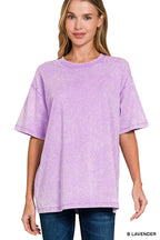 `Vintage Wash Oversize Cotton Tee