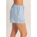 Striped Drawstring Waist Shorts