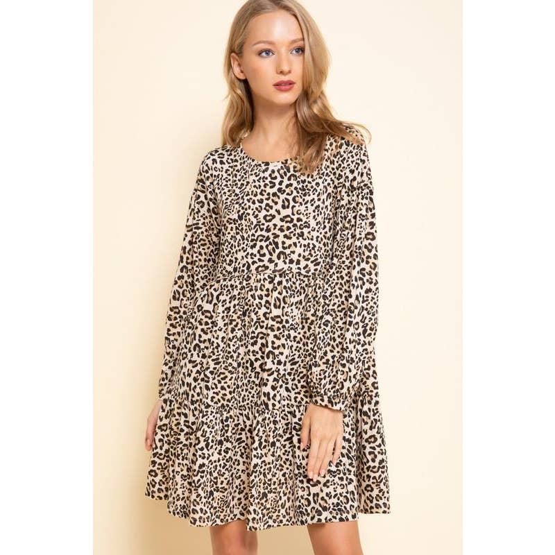 Leopard Babydoll Dress