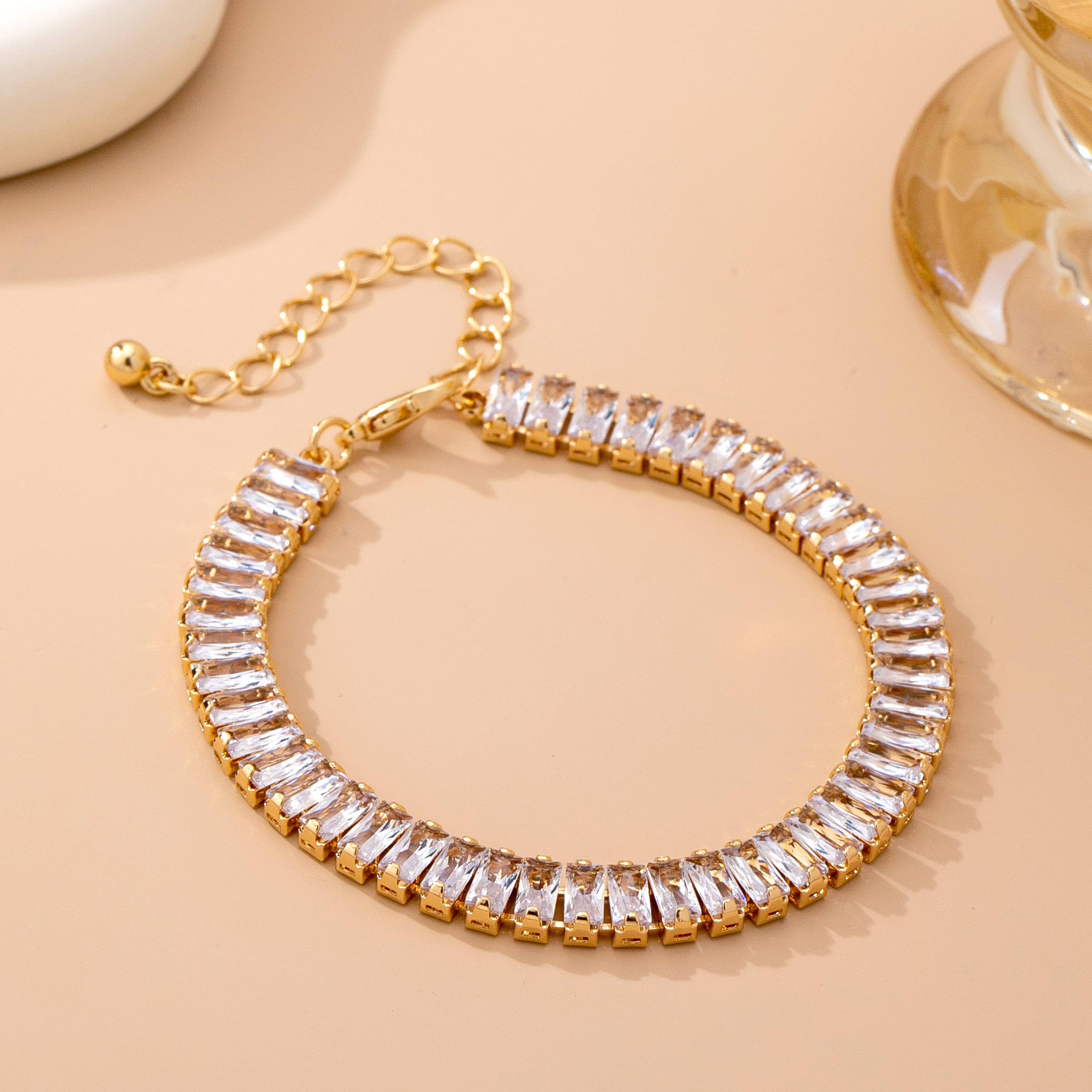 Baguette Crystal Tennis Bracelet | 80B1658