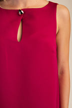 Round Neck Shift Mini Dress