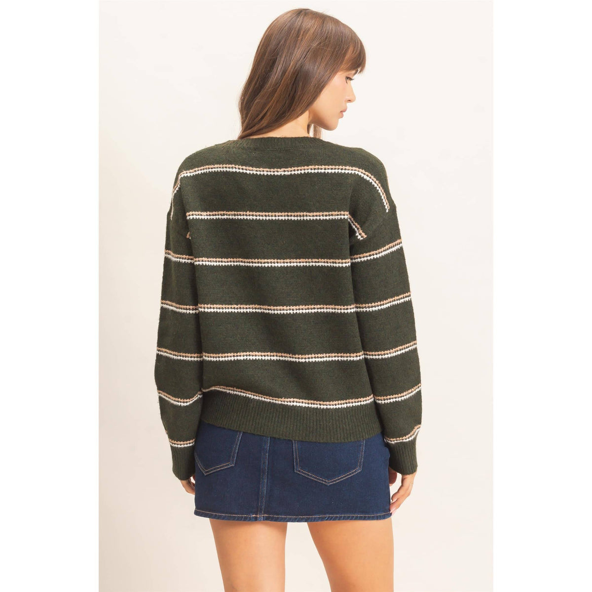 Striped Crew Neck Sweater