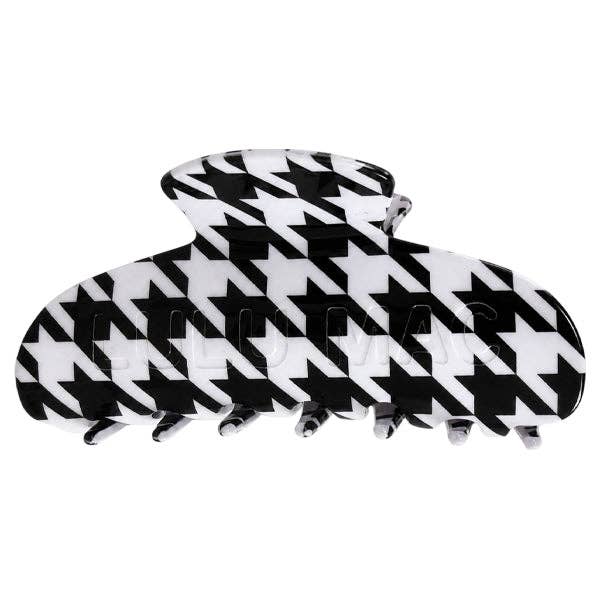 LULU MAC HAIR CLIPS LM-HR-1000- Houndstooth