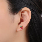 Gold Strawberry Stud Earrings