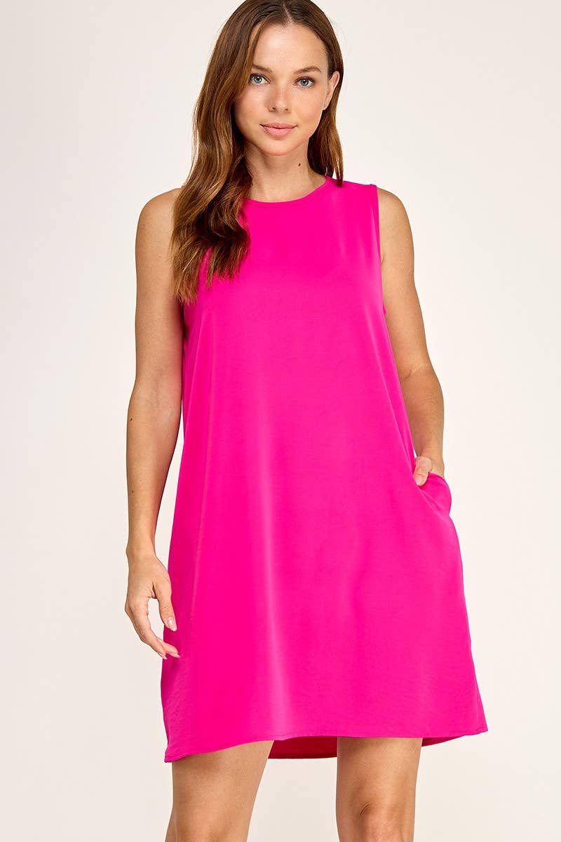 Solid Shift Dress