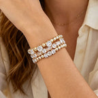 Multi Rhinestone Beaded Bracelet