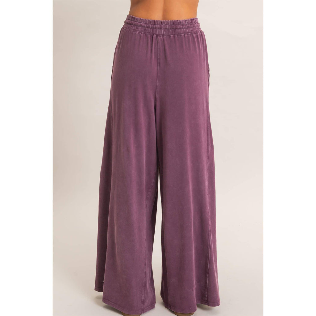 Wide Leg Mineral Wash Pants