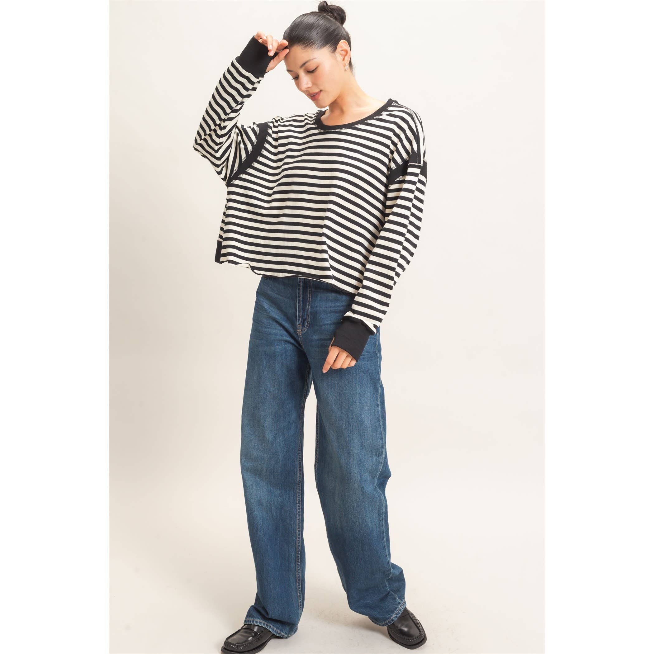 Striped Long Sleeve Top