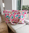 Western Print Everyday Carryall Tote Bag - Fabric Quilted 
