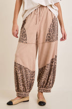 Mineral Washed Cheetah Leopard Balloon Lounge pants HP6948