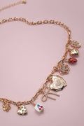CHARM NECKLACE BOW STRAWBERRY FLOWER HEART