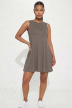 Comfy Sleeveless Flare Mini Dress