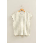 Striped Round Neck Short Sleeve Top