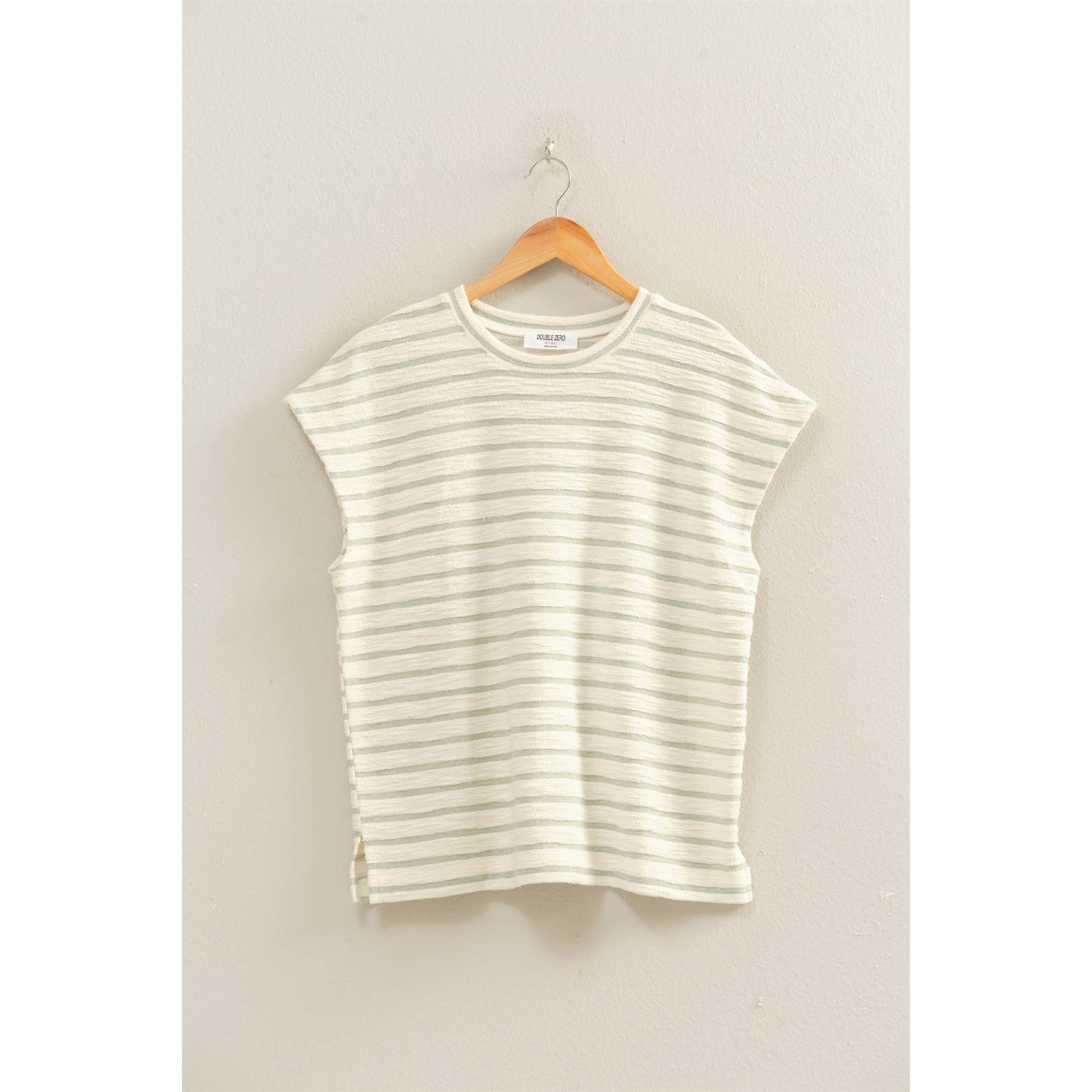 Striped Round Neck Short Sleeve Top