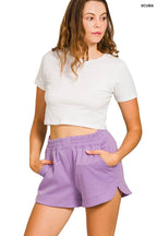 Scuba High Neck Half Zip Top & Dolphin Shorts Set Zenana