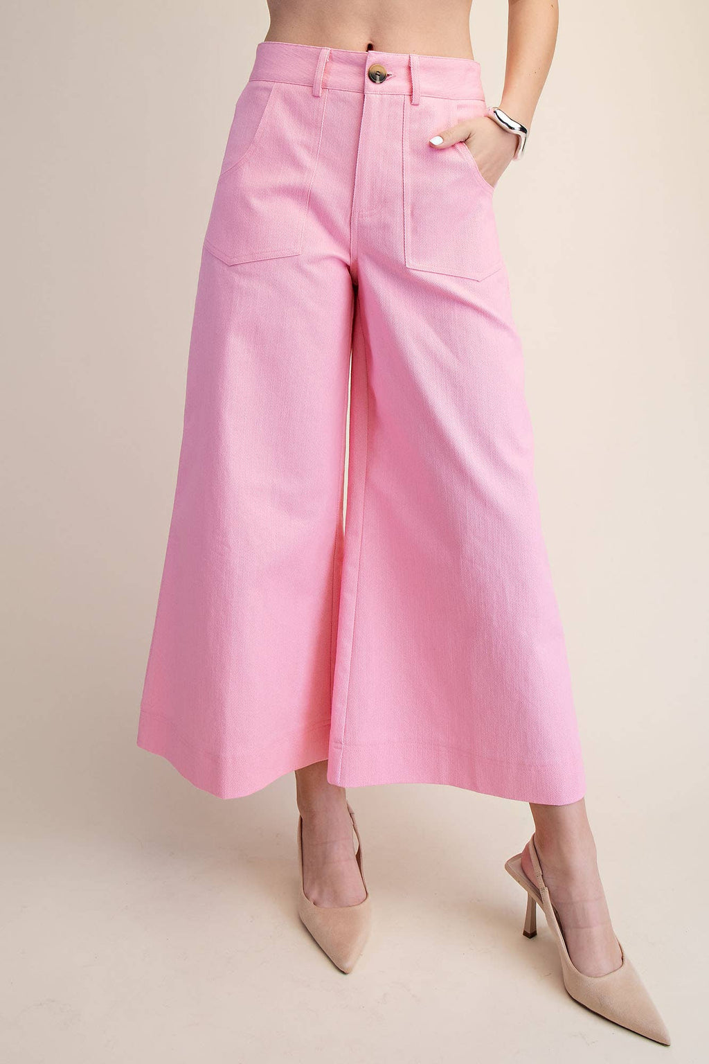 Crop High-Rise Wide-Leg Pants