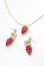 Strawberry Bow Earrings