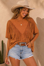 Vintage Fringe Boho Washed Tee