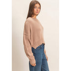 Ribbed Drop Shoulder Sweater