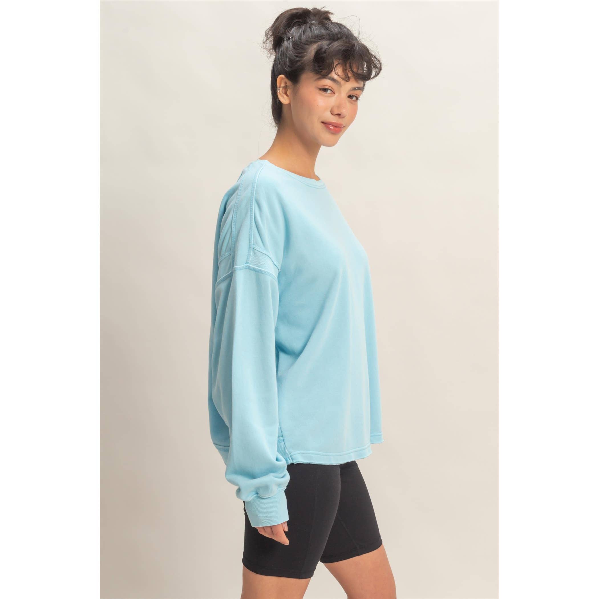 Oversized Cross Detail Open Back Sweatshirt