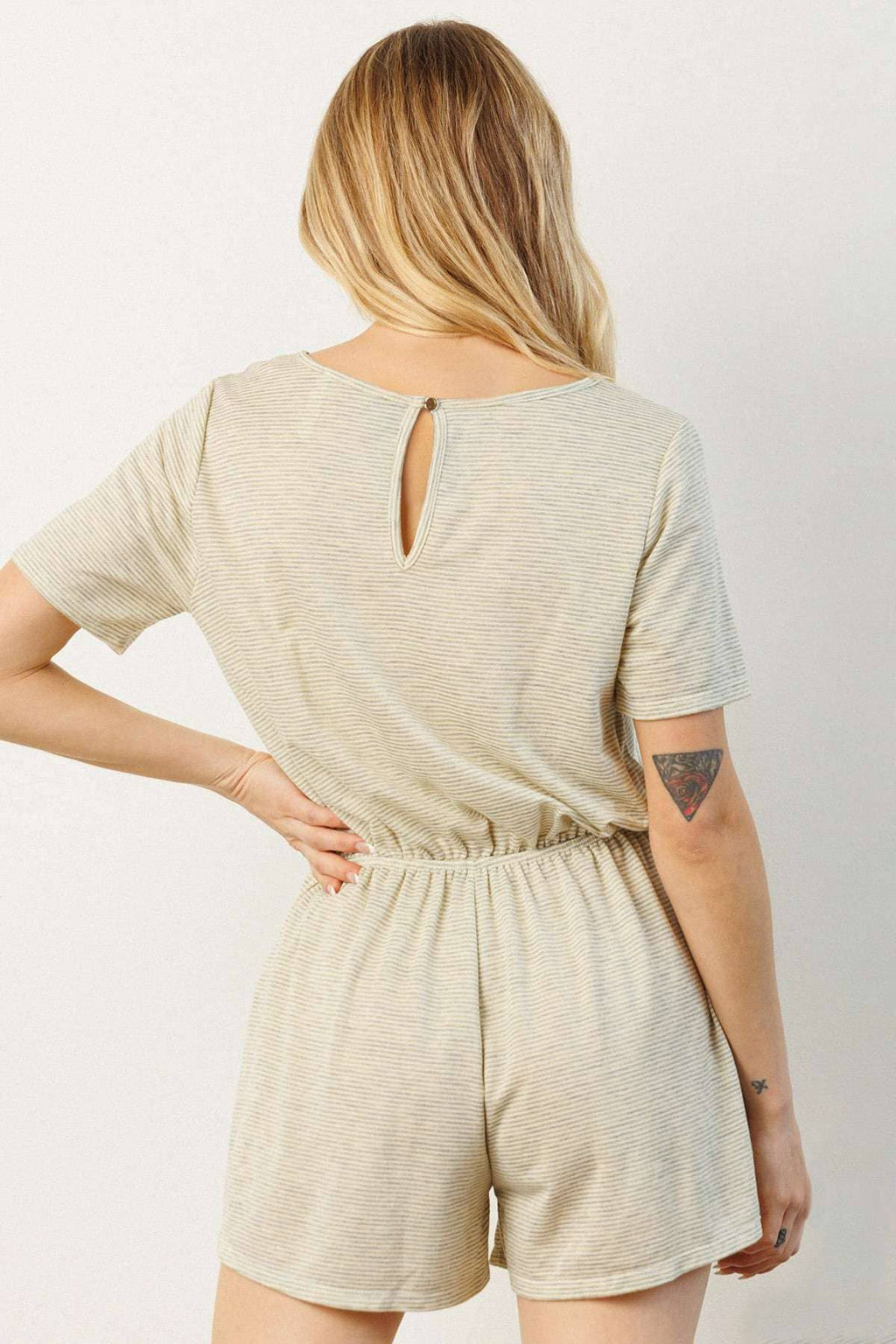 P9486A-FRENCH TERRY PIN STRIPE ROMPER