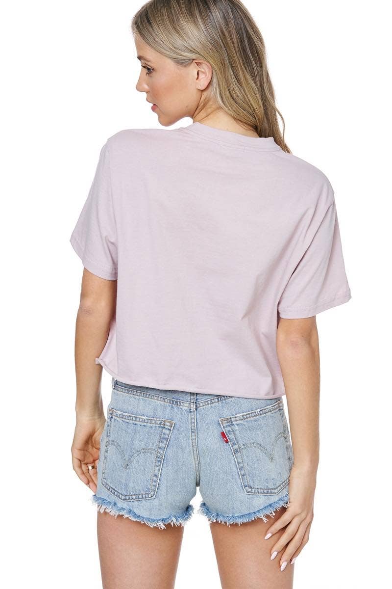 Cowboy Essentials Graphic S/S Faux Cropped Tee