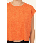 Crew Neck Cropped Top