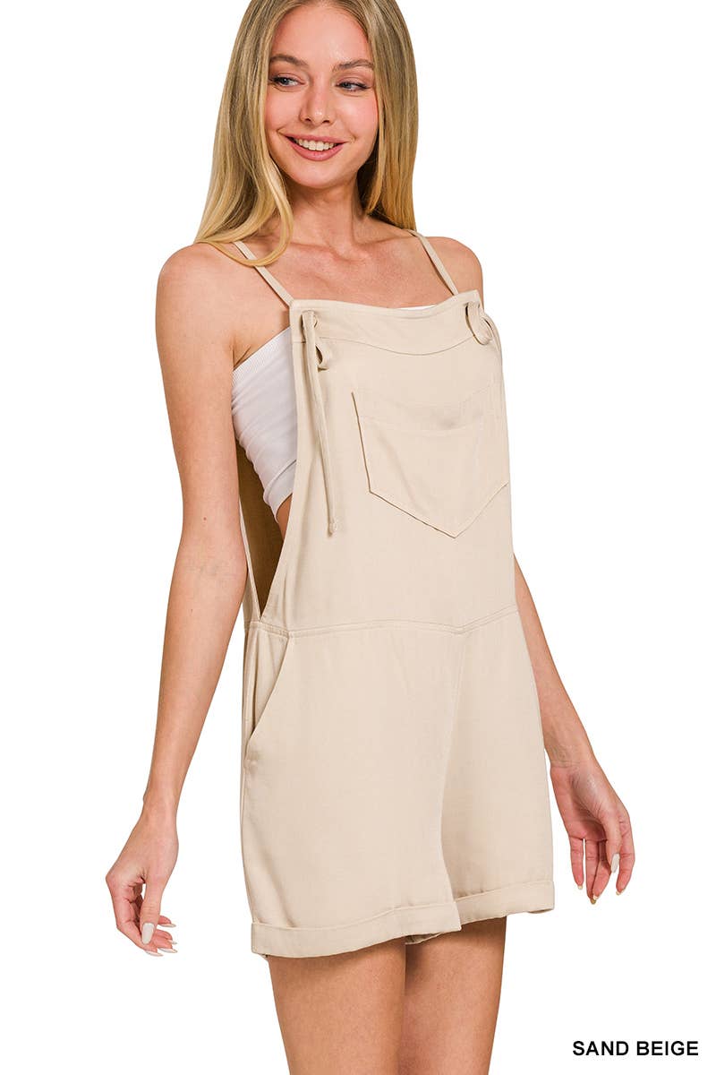 Knot Strap Romper w/ pockets - Zenana