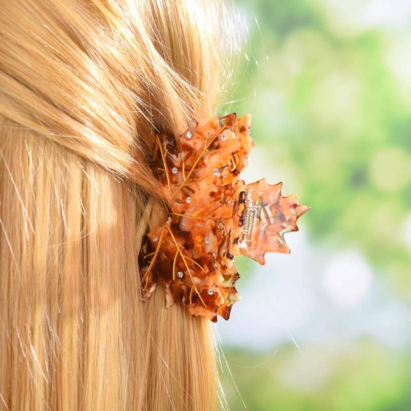 JUMBO FALL LEAF HAIR CLAW CLIPS | 40H1080