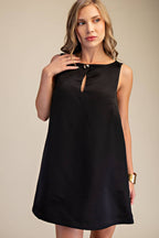 Round Neck Shift Mini Dress