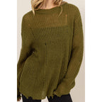 Distressed Knit Sweater