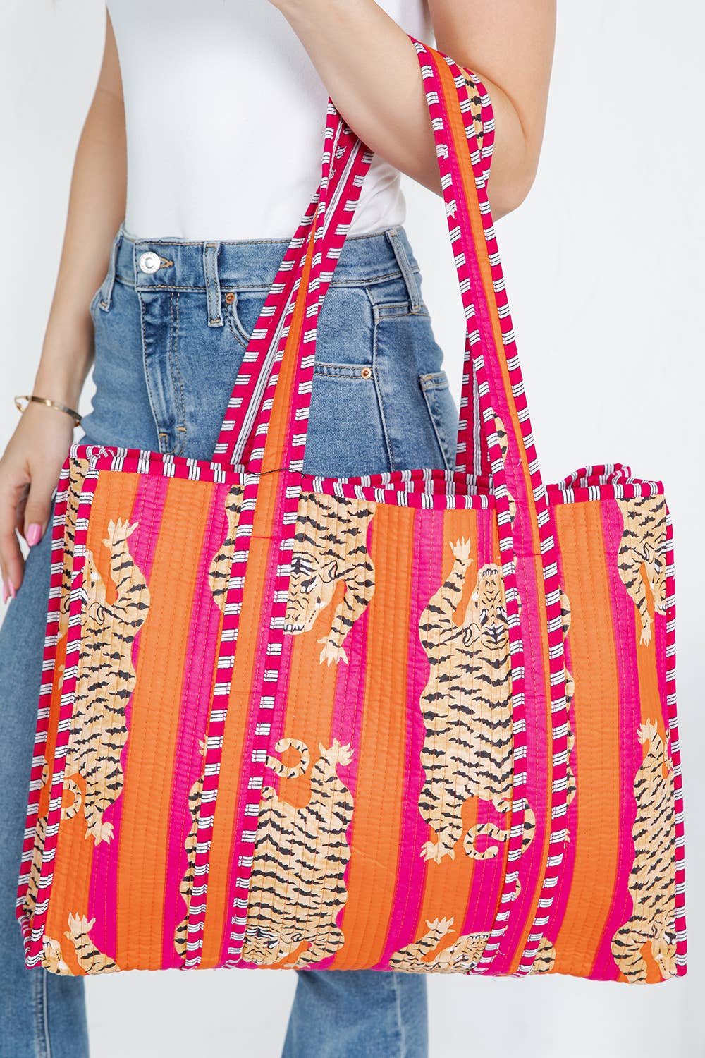 Tiger Handmade Reversible Tote Bag