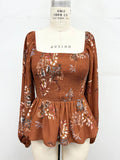 Floral Smocked Peplum Top