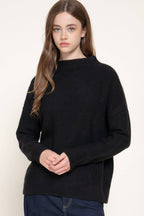 Long Sleeve Funnel Neck Sweater