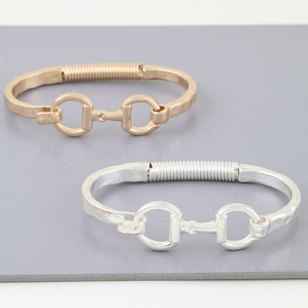 Hammered Toggle Cuff Bracelet