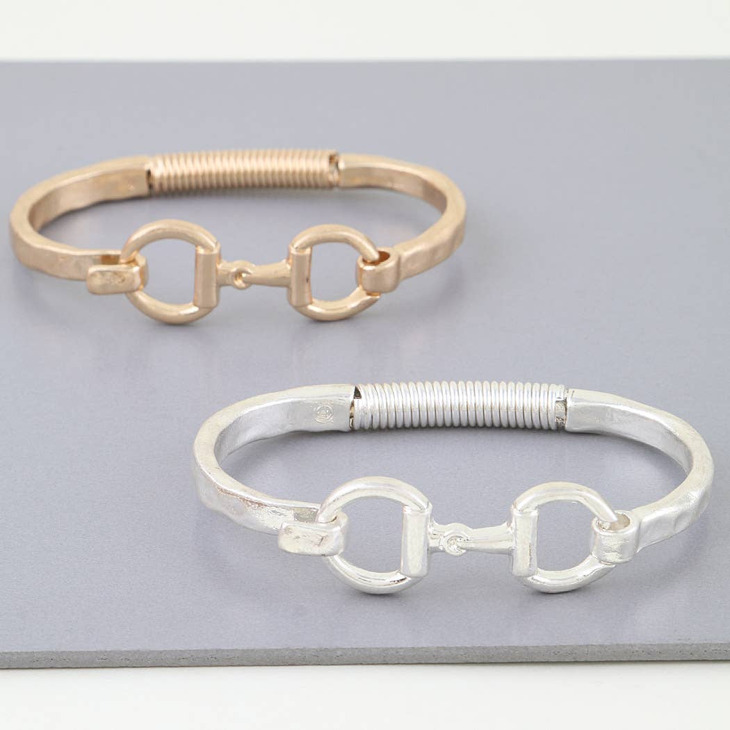 Hammered Toggle Cuff Bracelet