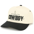 COWBOY Letter Embroidered on Two Tone Trucker Hat