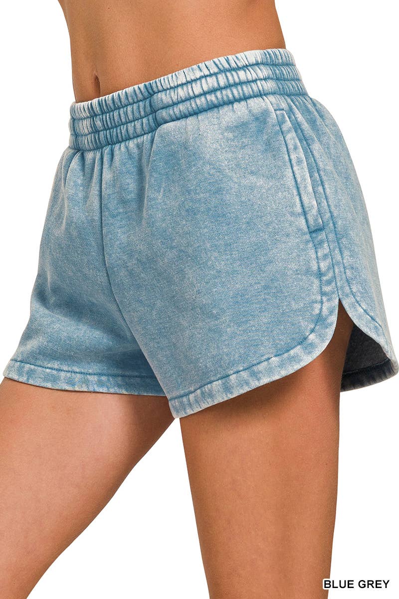 Elastic Waistband Dolphin Shorts