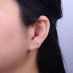 18K Gold Filled Cross Stud Earrings
