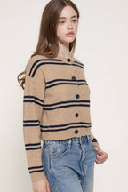 Striped Sweater Cardigan